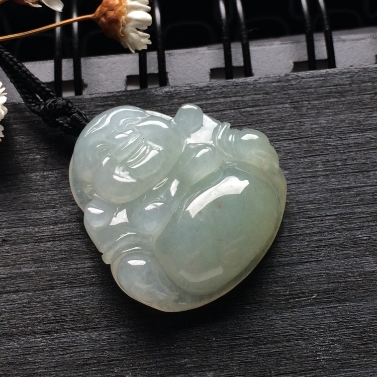 （超值推荐）糯冰种淡晴水玉佛挂件