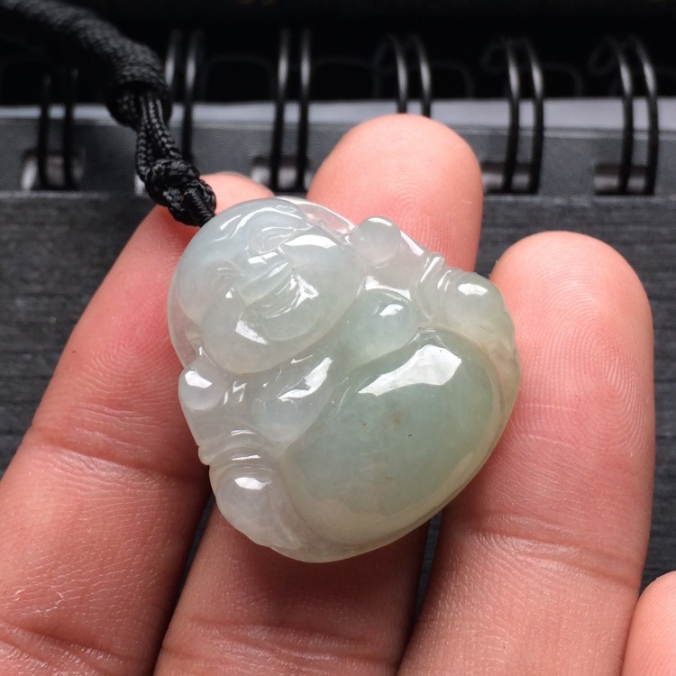 （超值推荐）糯冰种淡晴水玉佛挂件