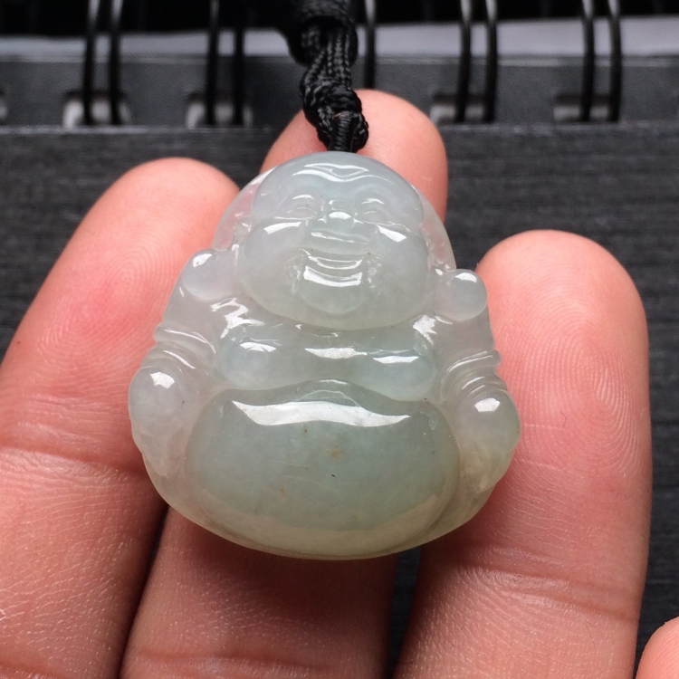 （超值推荐）糯冰种淡晴水玉佛挂件