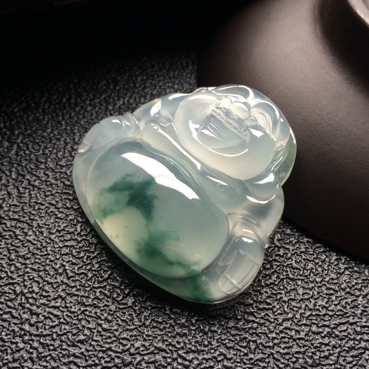 （超值推荐）冰种飘花玉佛挂件