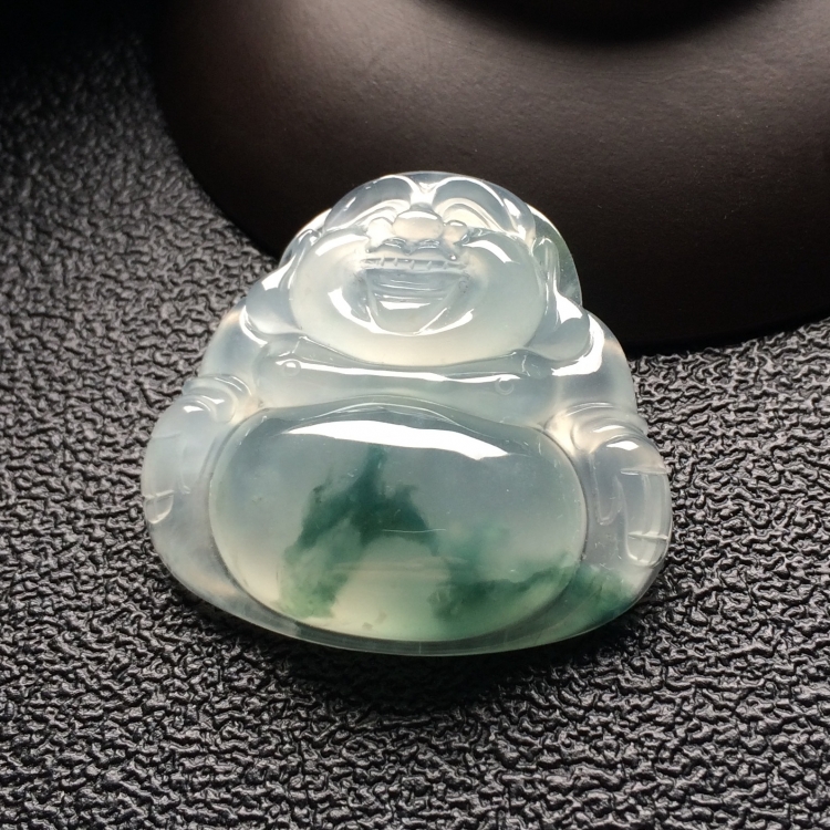 （超值推荐）冰种飘花玉佛挂件