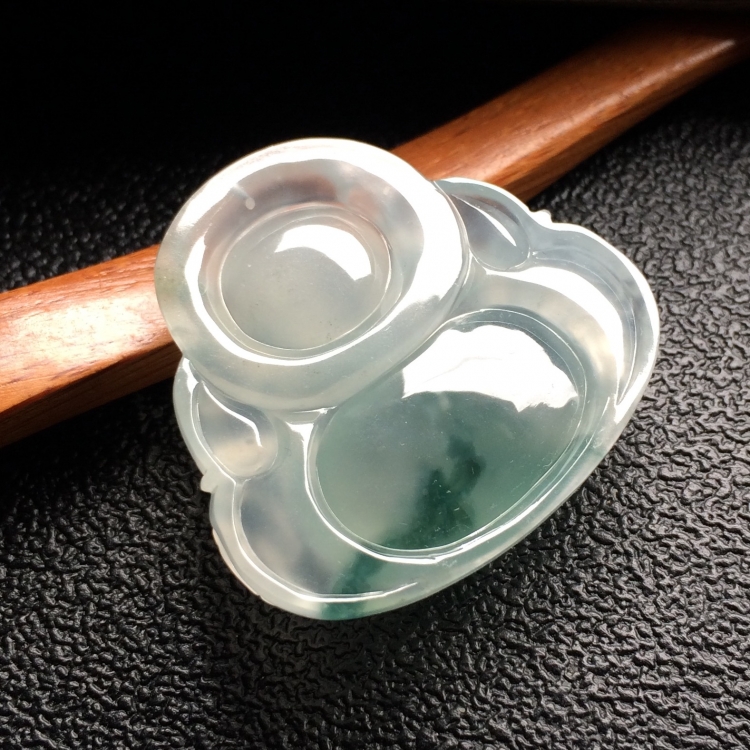 （超值推荐）冰种飘花玉佛挂件