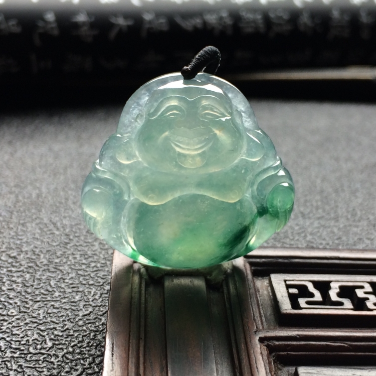 （超值推荐）冰种飘花玉佛挂件