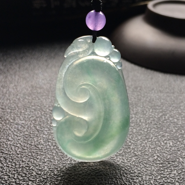 （超值推荐）冰种略飘花如意挂件