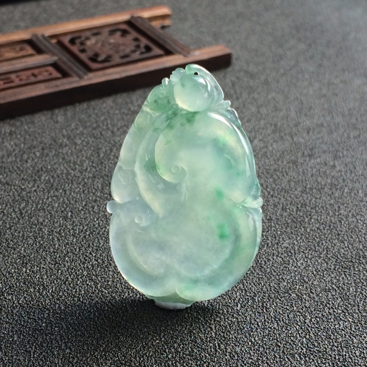 (超值推荐)冰种飘花如意挂件