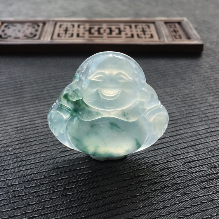 (超值推荐)冰种飘花玉佛挂件