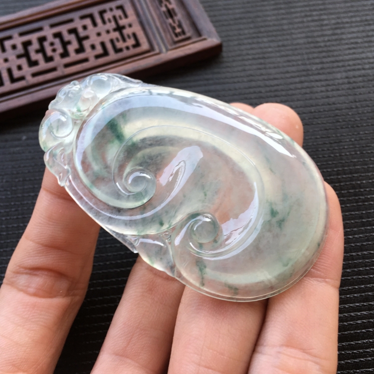 (超值推荐)冰种飘花如意挂件