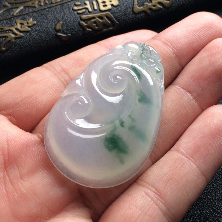 （超值推荐）冰种飘花如意挂件