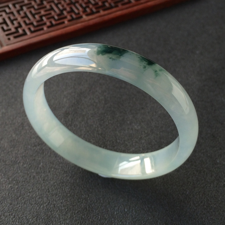 (超值推荐)冰种飘花手镯(58.1mm)