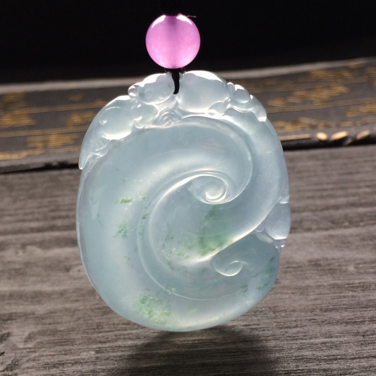（超值推荐）冰种飘花如意挂件