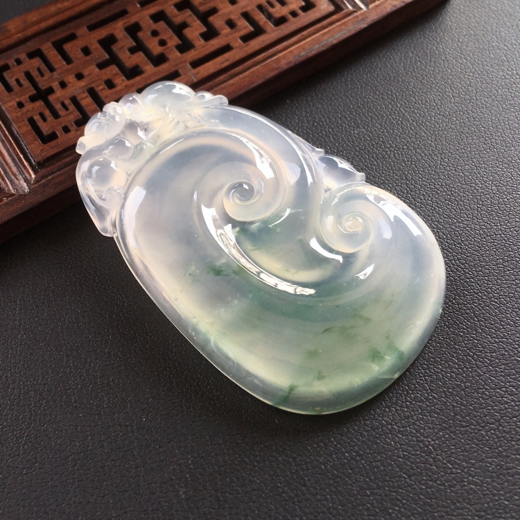 (超值推荐)冰种飘花如意挂件