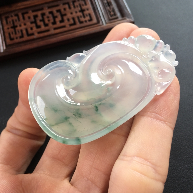 (超值推荐)冰种飘花如意挂件