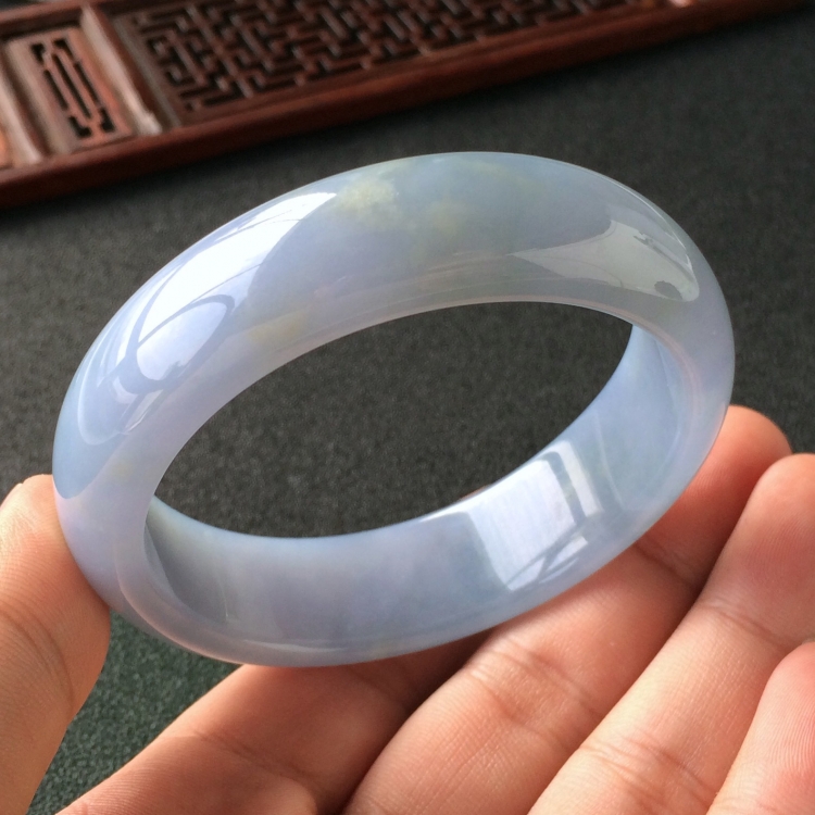 (超值推荐)糯冰种紫罗兰手镯(56.3mm)