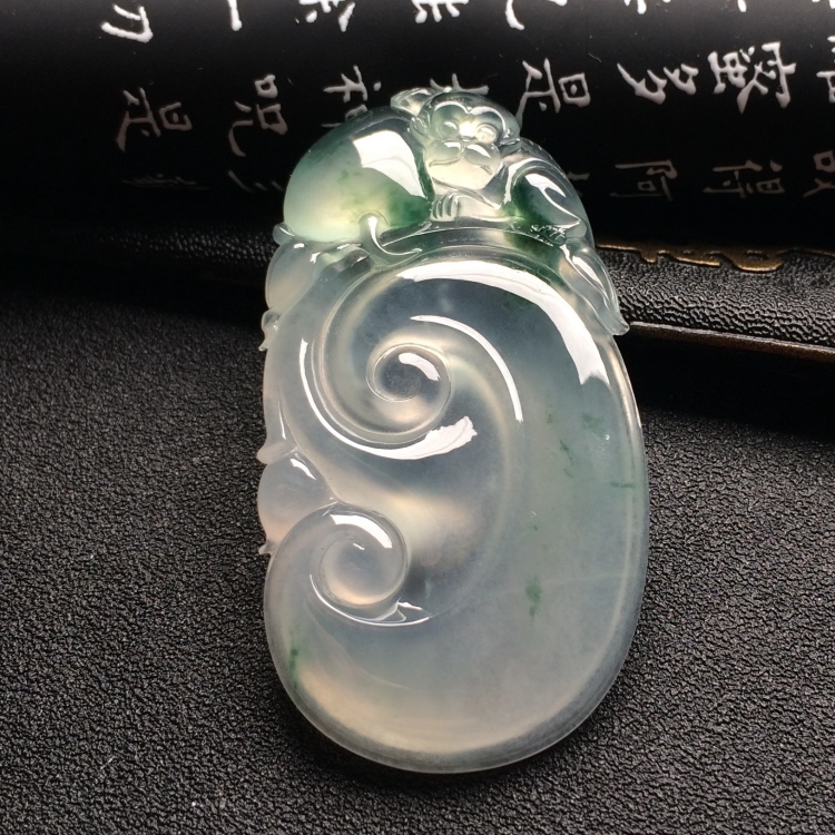 （超值推荐）冰种飘花如意挂件