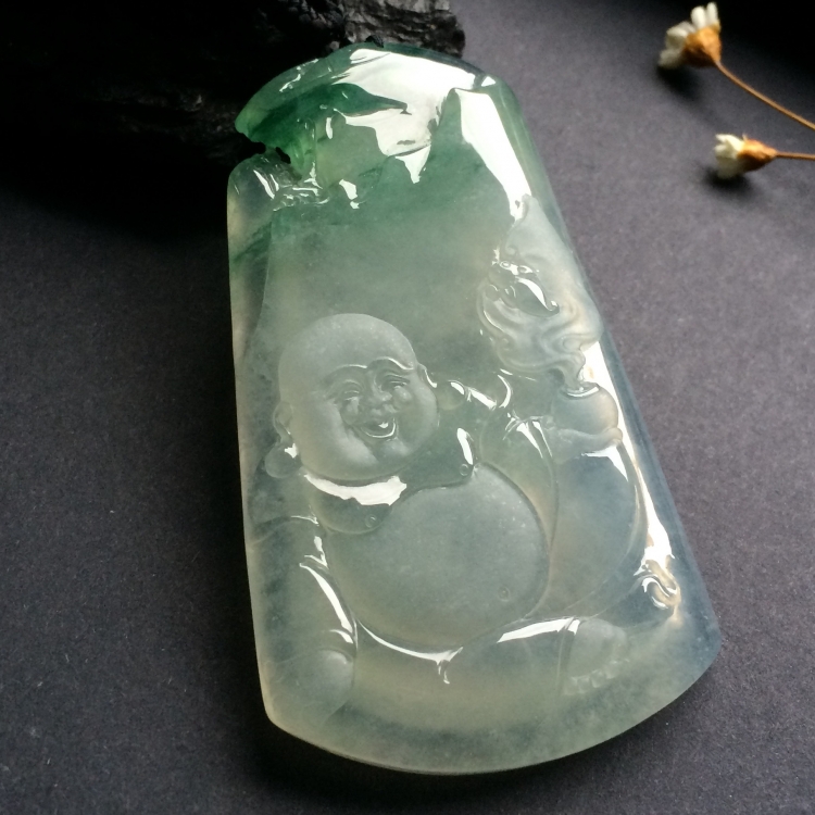 （超值推荐）冰种飘花纳福挂件