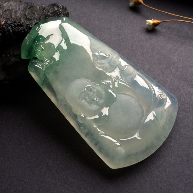 （超值推荐）冰种飘花纳福挂件