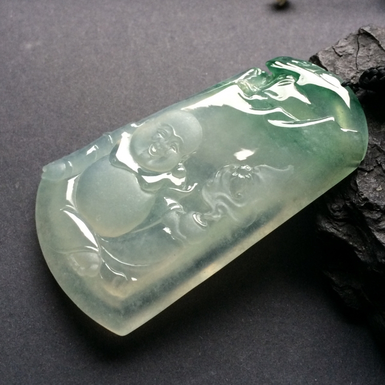 （超值推荐）冰种飘花纳福挂件