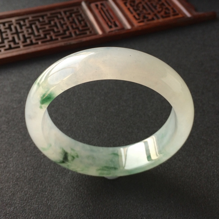 (超值推荐)冰种飘花手镯(59.5mm)