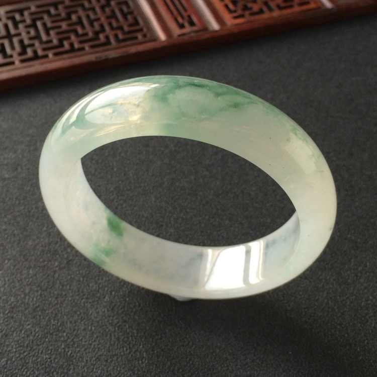 (超值推荐)冰种飘花手镯(59.5mm)
