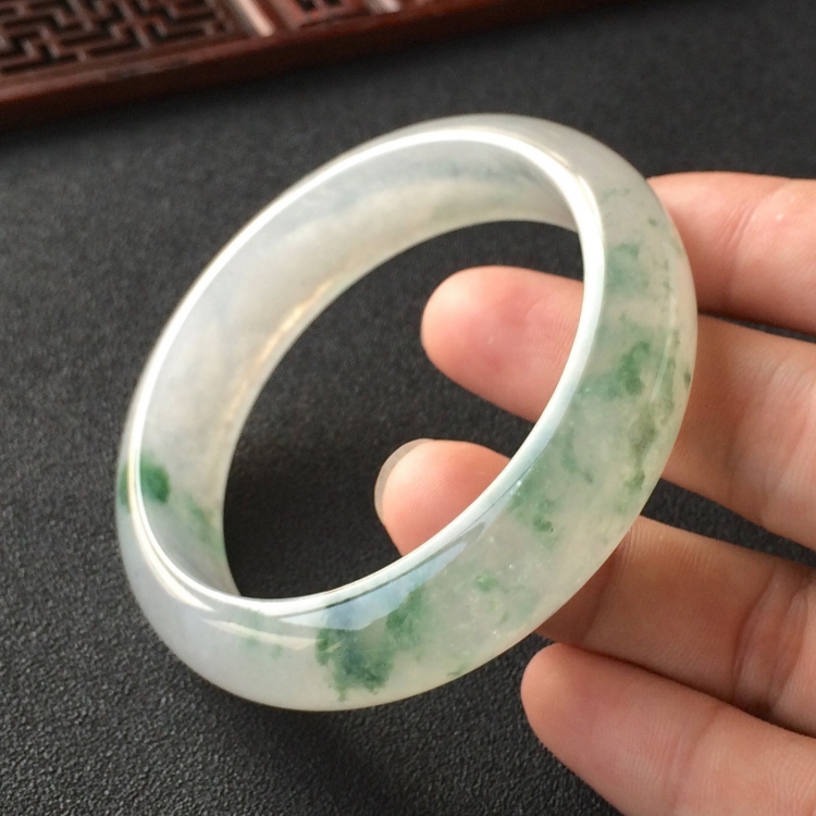 (超值推荐)冰种飘花手镯(59.5mm)