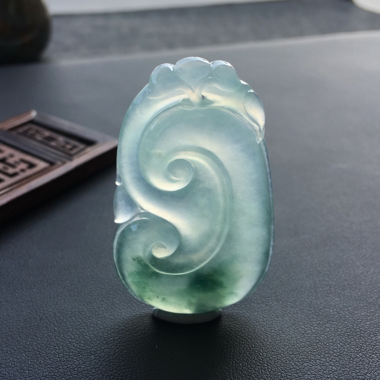 (超值推荐)糯冰种飘花如意挂件
