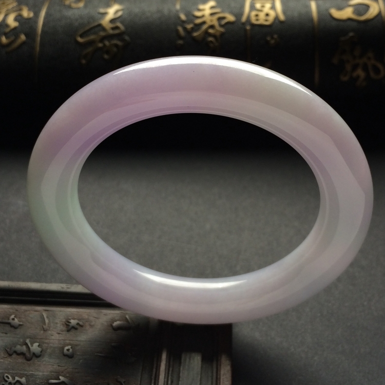（超值推荐）糯冰种紫罗兰圆条手镯（57.2mm）