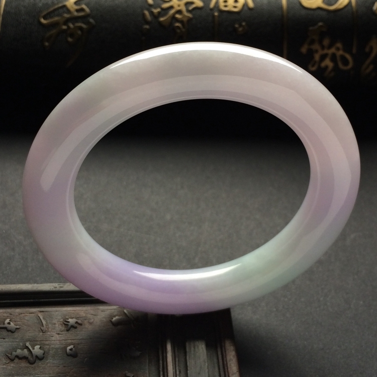 （超值推荐）糯冰种紫罗兰圆条手镯（57.2mm）