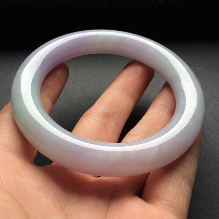 （超值推荐）糯冰种紫罗兰圆条手镯（57.2mm）