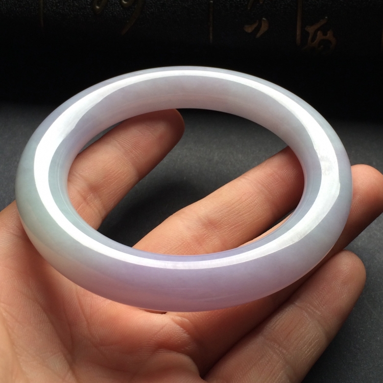 （超值推荐）糯冰种紫罗兰圆条手镯（57.2mm）