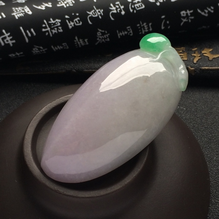 （超值推荐）糯冰种春带彩福瓜挂件