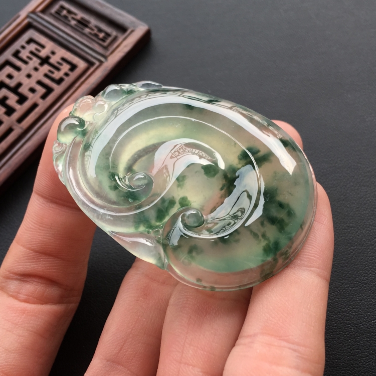 (超值推荐)冰种飘花如意挂件