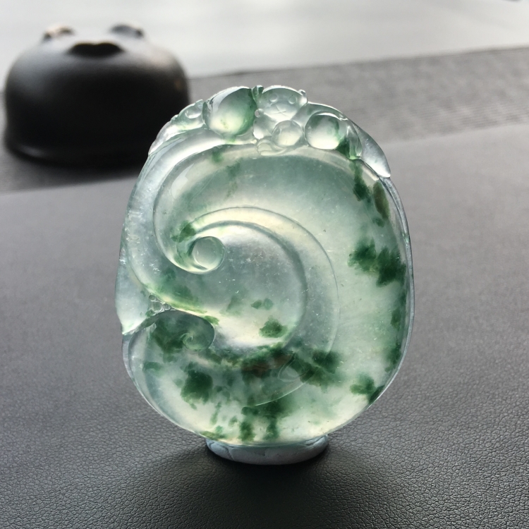 (超值推荐)冰种飘花如意挂件