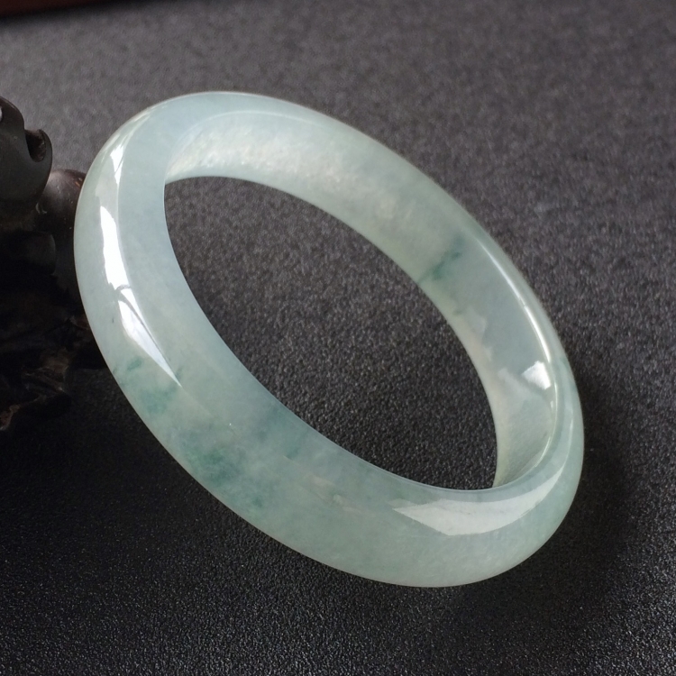 (超值推荐)冰种飘花手镯(54.3mm)