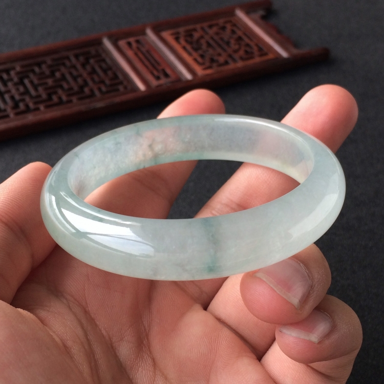 (超值推荐)冰种飘花手镯(54.3mm)