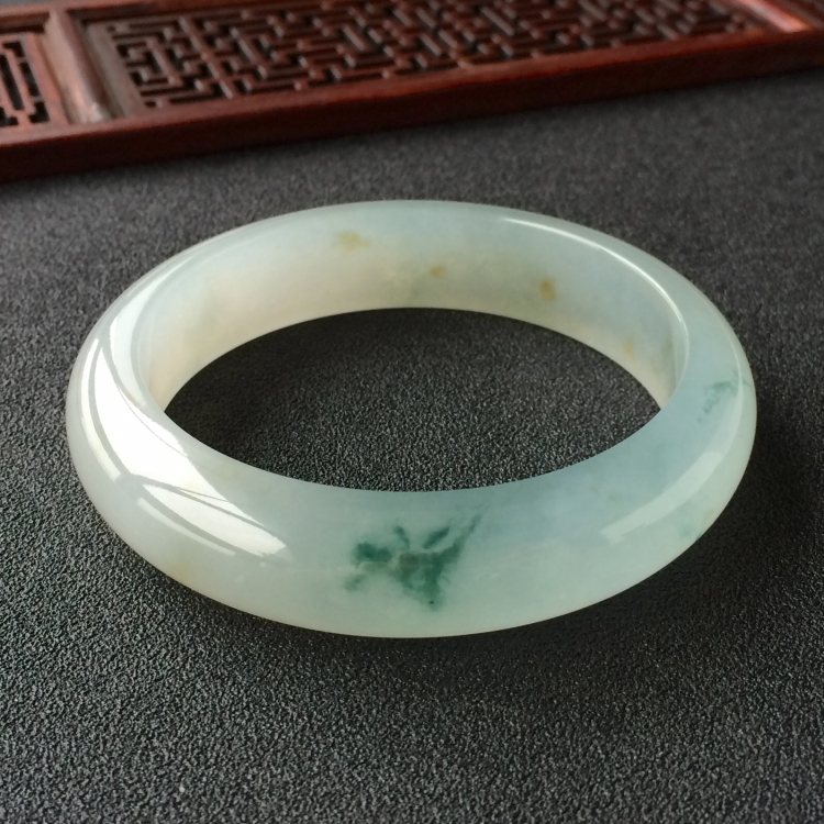 (超值推荐)冰种飘花手镯(57mm)