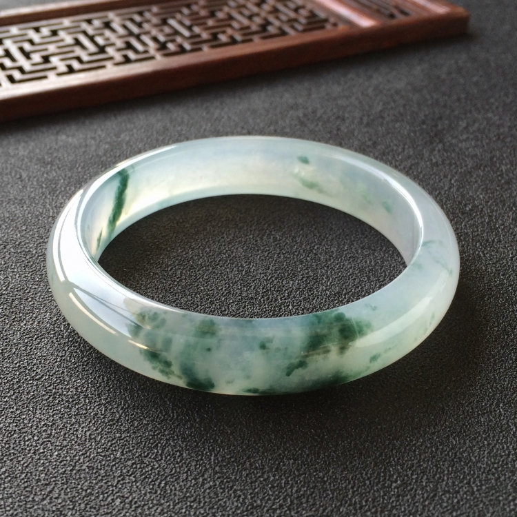 (超值推荐)冰种飘花手镯(54.4mm)