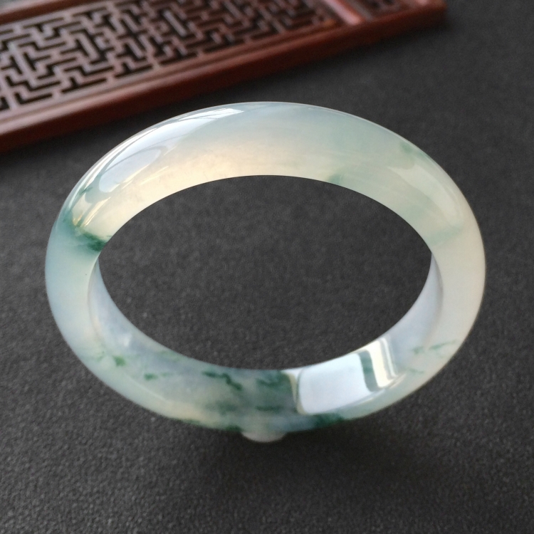 (超值推荐)冰种飘花手镯(54.4mm)