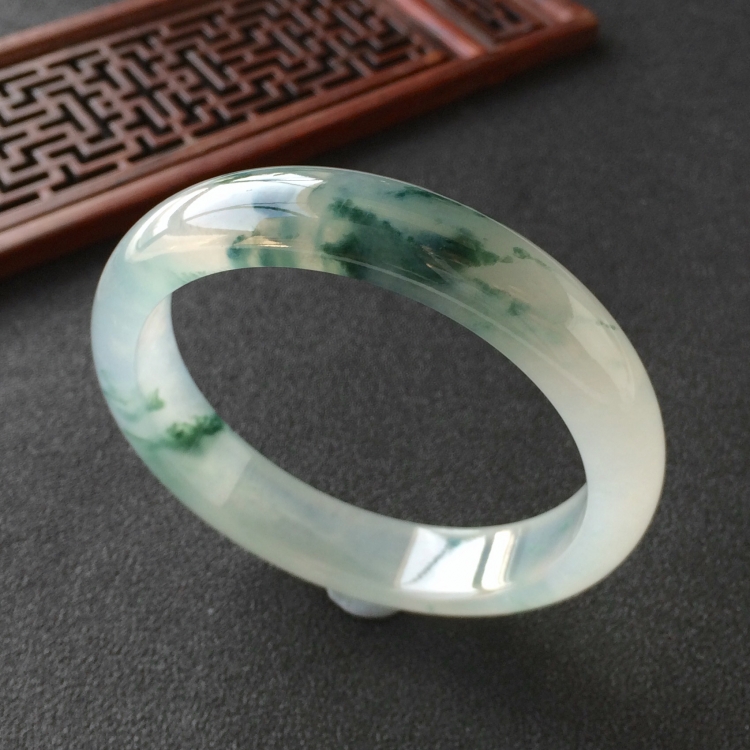 (超值推荐)冰种飘花手镯(54.4mm)
