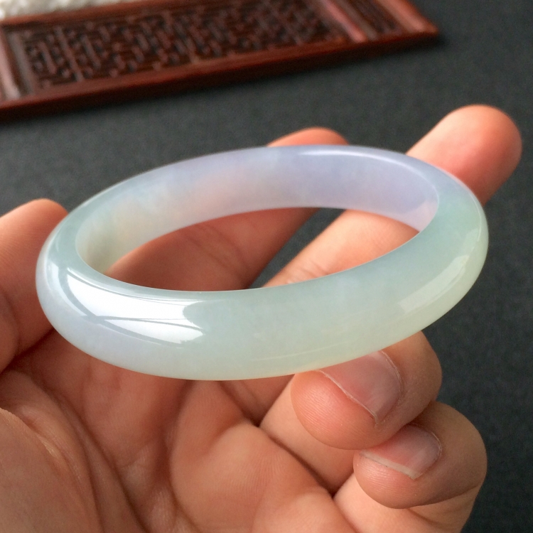 (超值推荐)糯冰种晴水紫罗兰手镯(53.2mm)