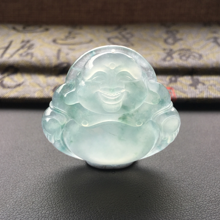 (超值推荐)冰种飘花玉佛挂件