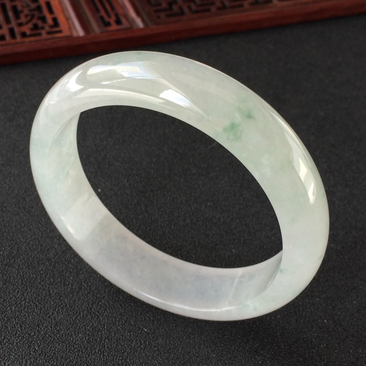 (超值推荐)冰种飘花手镯(59mm)
