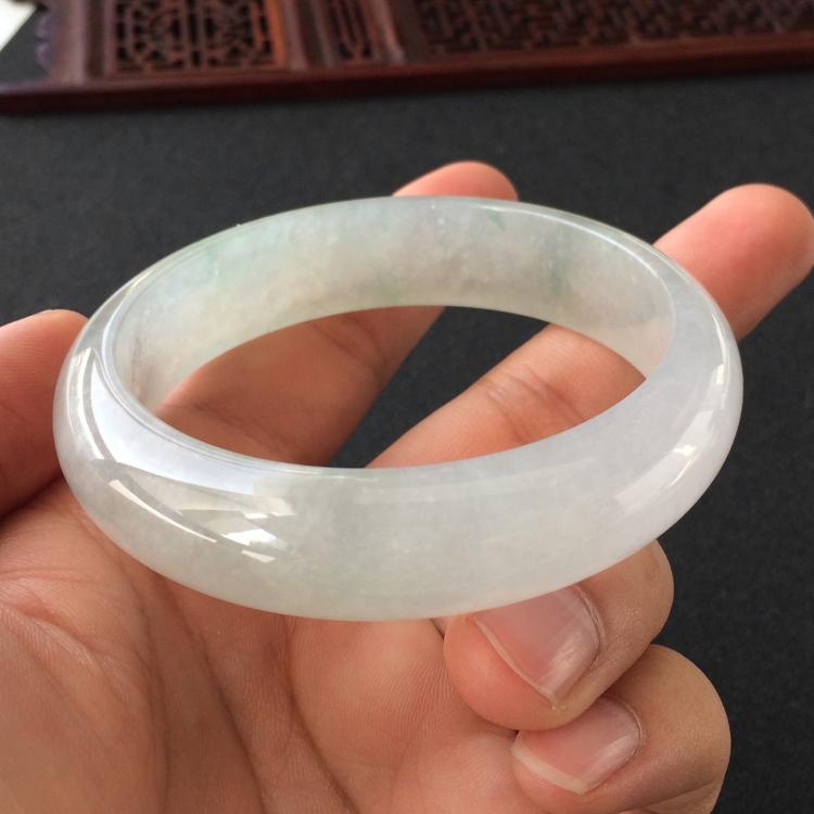 (超值推荐)冰种飘花手镯(59mm)