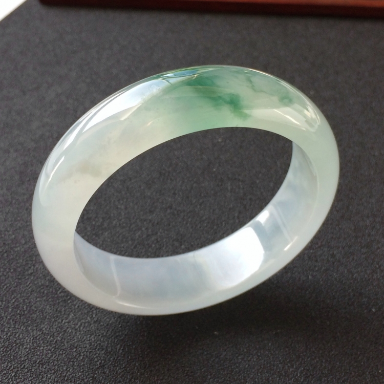 (超值推荐)冰种飘花手镯(58.4mm)
