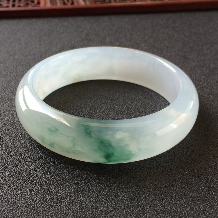 (超值推荐)冰种飘花手镯(58.4mm)