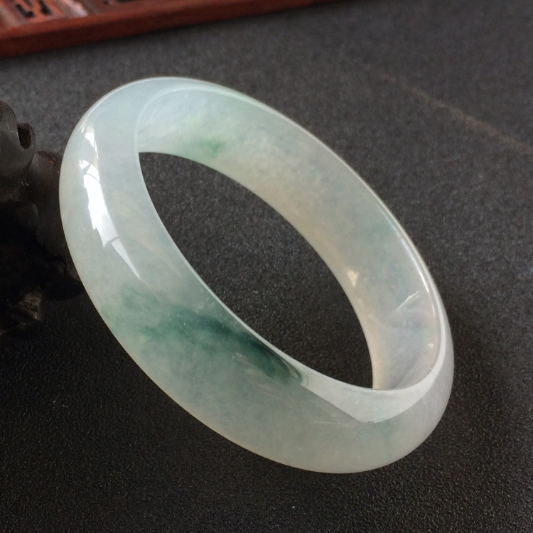 (超值推荐)冰种飘花手镯(56.2mm)
