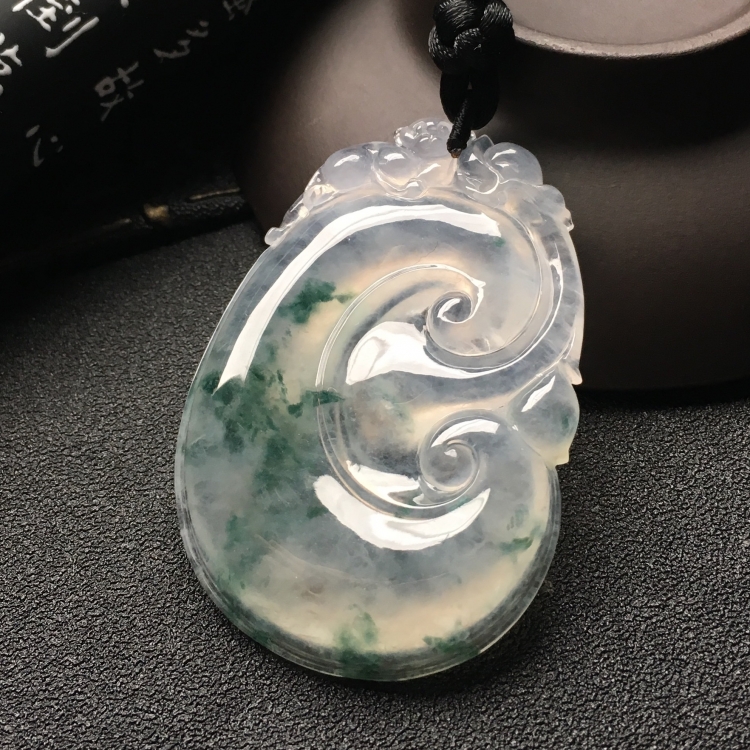 （超值推荐）冰种飘花如意挂件