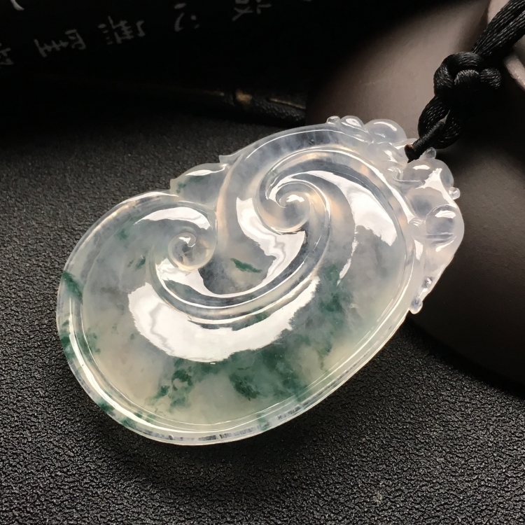 （超值推荐）冰种飘花如意挂件