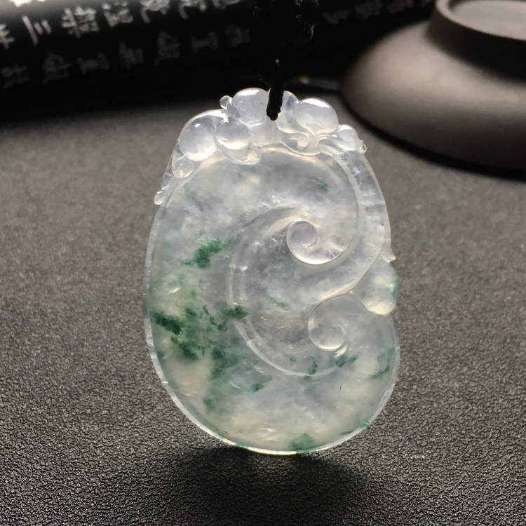 （超值推荐）冰种飘花如意挂件