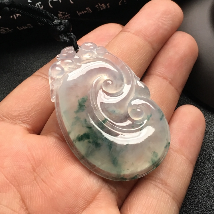 （超值推荐）冰种飘花如意挂件