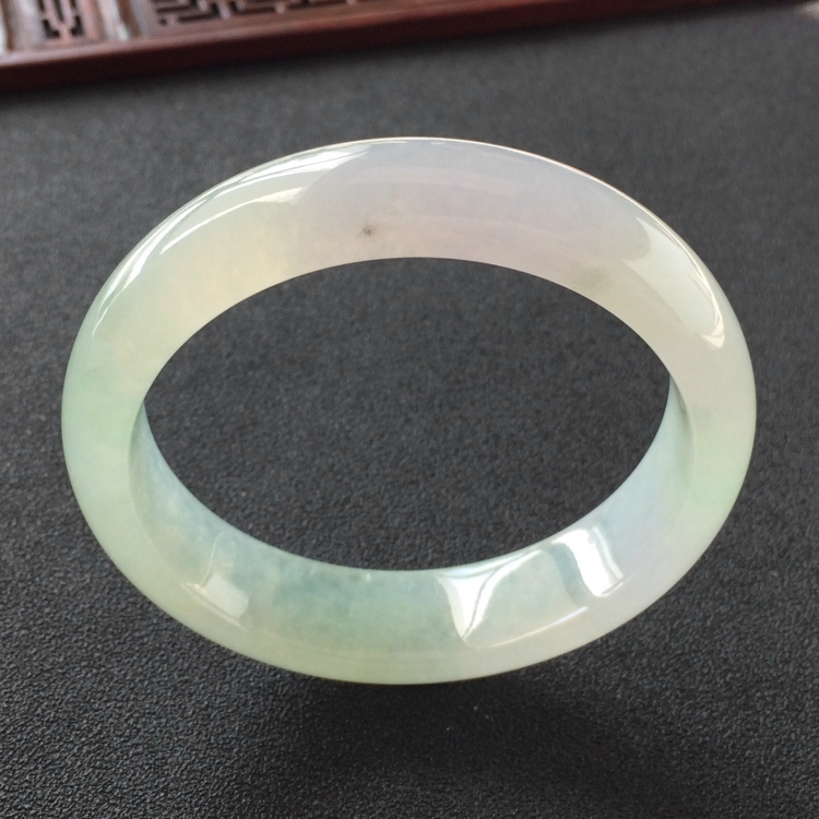 (超值推荐)冰种晴水略带紫罗兰手镯(57.4mm)